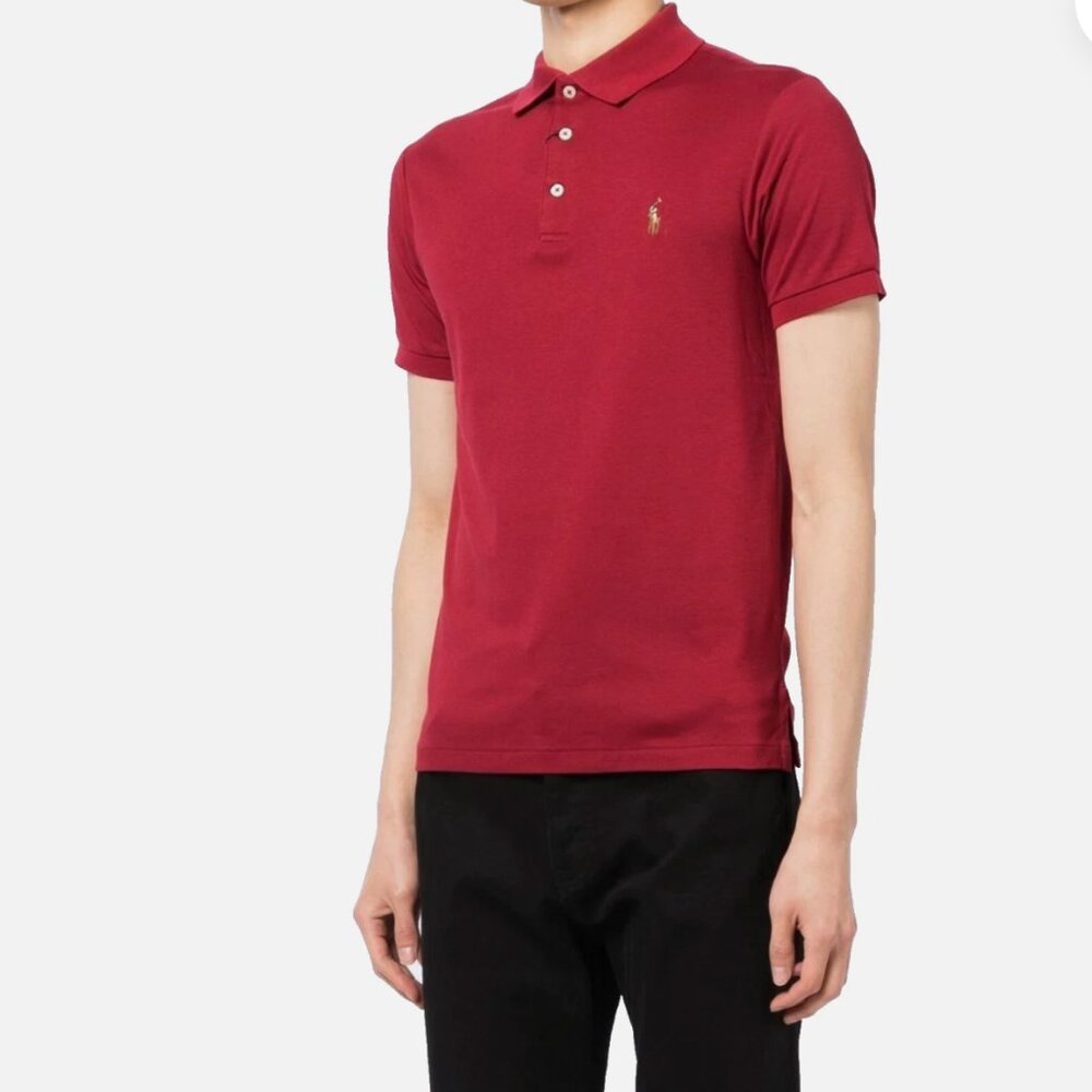 Ralph Lauren Classic Fit Lightâ Red Polo T- Shirt Medium